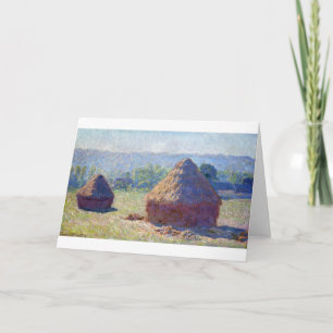 Stacks of Wheat (End of Summer), Monet Card