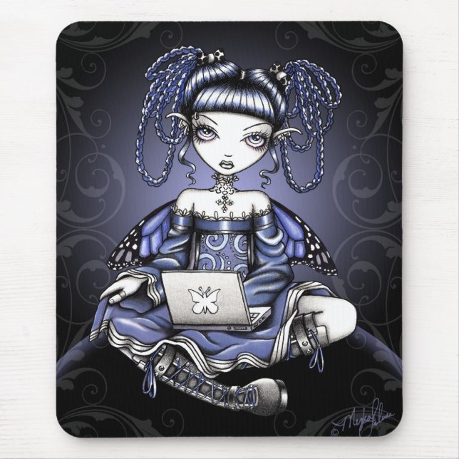 Stacy Blue Lab Top Fairy Mousepad (Front)