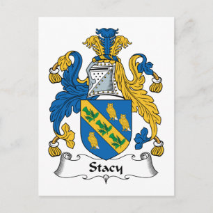 Stacy Family Crest Postcard