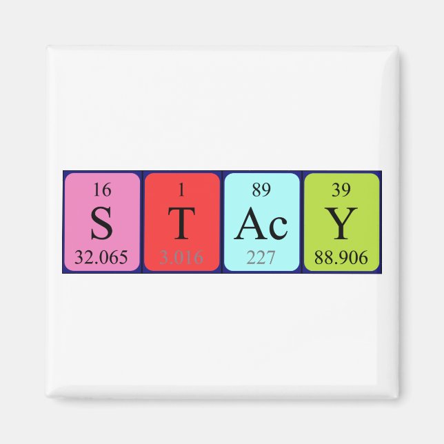 Stacy periodic table name magnet (Front)