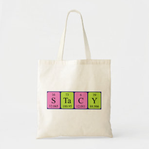 Stacy periodic table name tote bag
