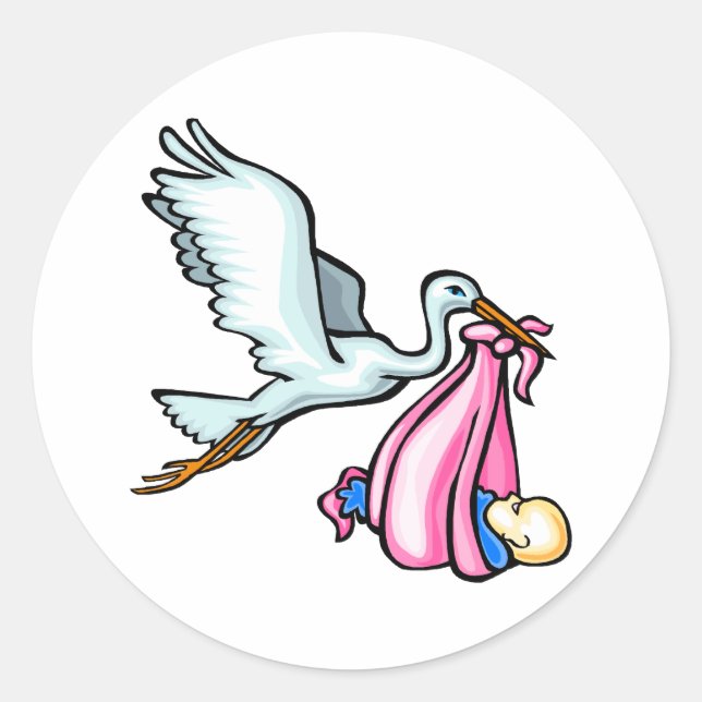 Stacy Stork Classic Round Sticker (Front)