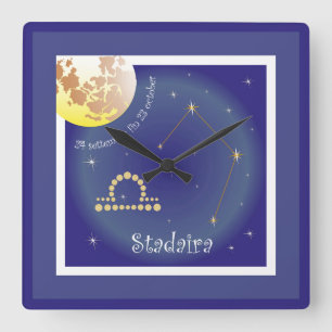 Stadaira 24 settember fin 23 october square wall clock