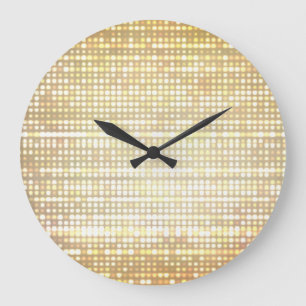 Stadium lights, abstract neon background. large clock