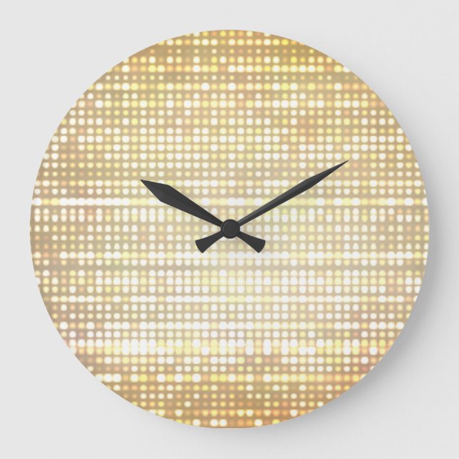 Stadium lights, abstract neon background. large clock (Front)