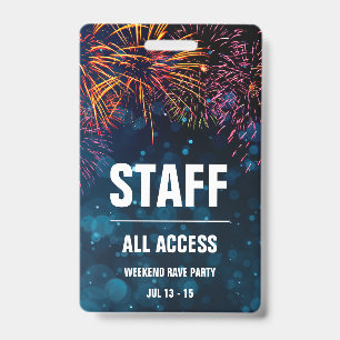 Staff All Access Event Pass   Fireworks Finale ID Badge