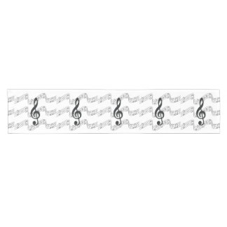 Staff and Treble Clef Short Table Runner