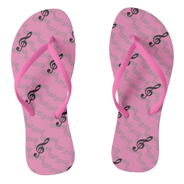 Staff and Treble Clef Thongs (Footbed)