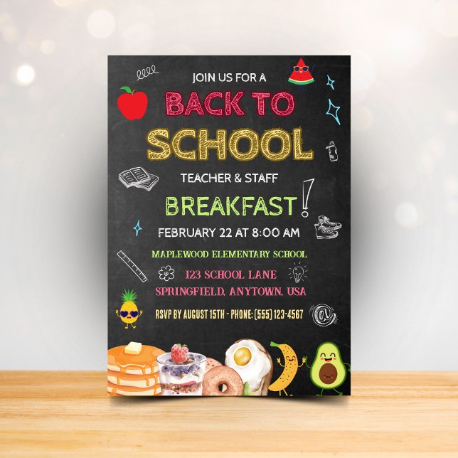 Staff Appreciation Breakfast Invites for Teachers (Creator Uploaded)