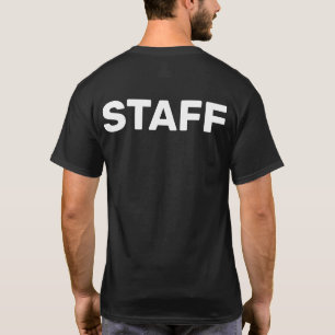 Staff Back Print Event Crew Uniform T-Shirt