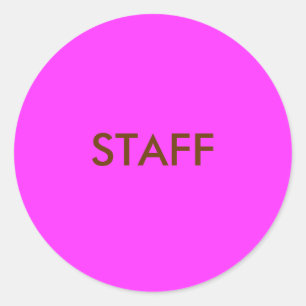 STAFF CLASSIC ROUND STICKER