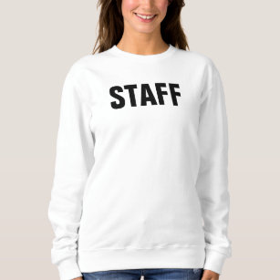  Staff Crew Front And Back Design Womens White Sweatshirt