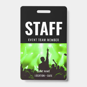 Staff Custom Event or Concert Name ID Badge