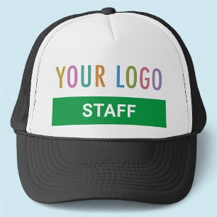 Staff Employee Custom Trucker Hat with Logo Black