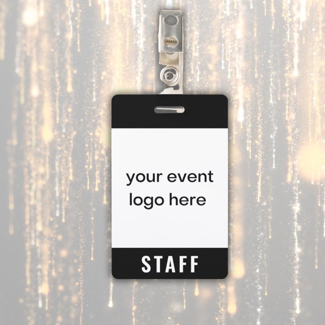 Staff Event Badge ID Badge (Staff event badge with custom logo)