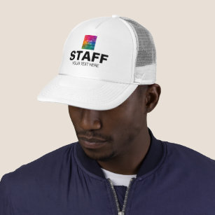 Staff Hats Add Company Logo Text Here Modern