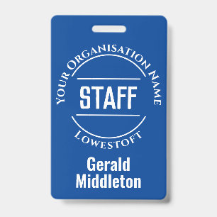 Staff Member Badge ID Badge