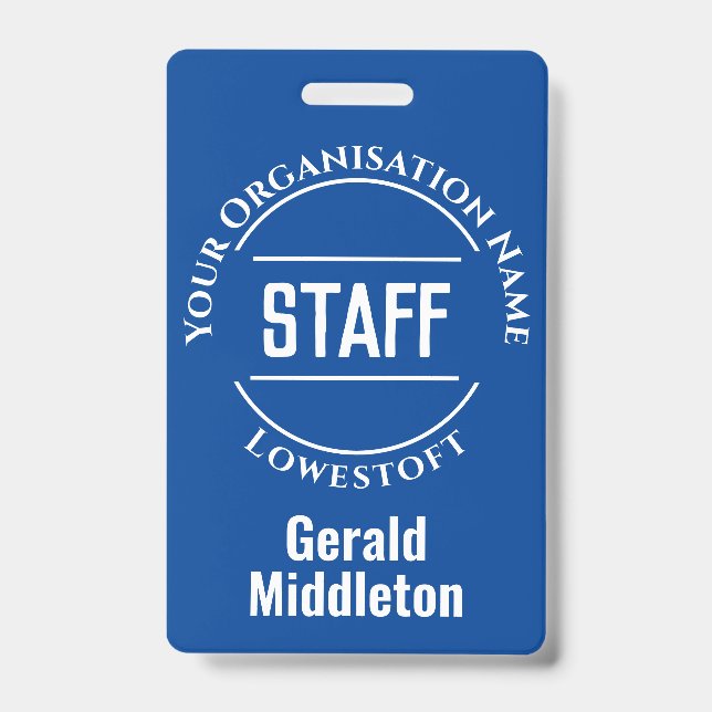 Staff Member Badge ID Badge (Front)