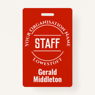 Staff Member Badge ID Badge
