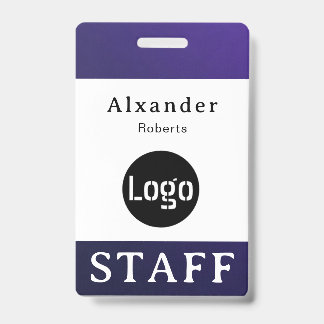 Staff Name Badge , Custom Logo ID Badge