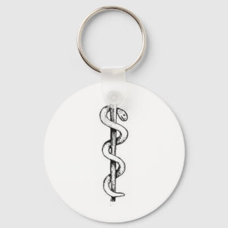 Staff of Asclepius Key Ring