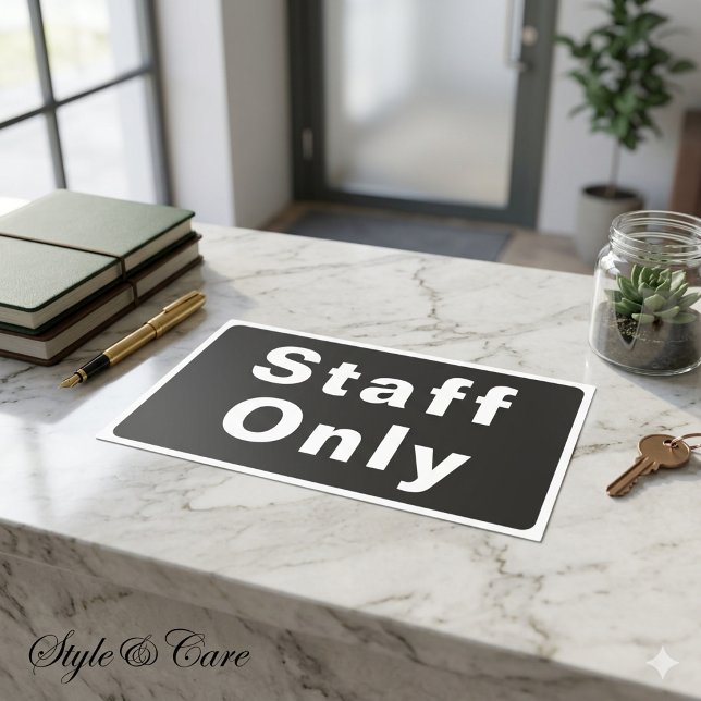 Staff Only Label in Rectangular Bold Format (Staff Only Label in Rectangular Bold Format)