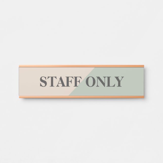 Staff Only Private Workspace Office Boundary Door Sign (Front)