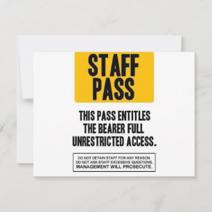 Staff Pass