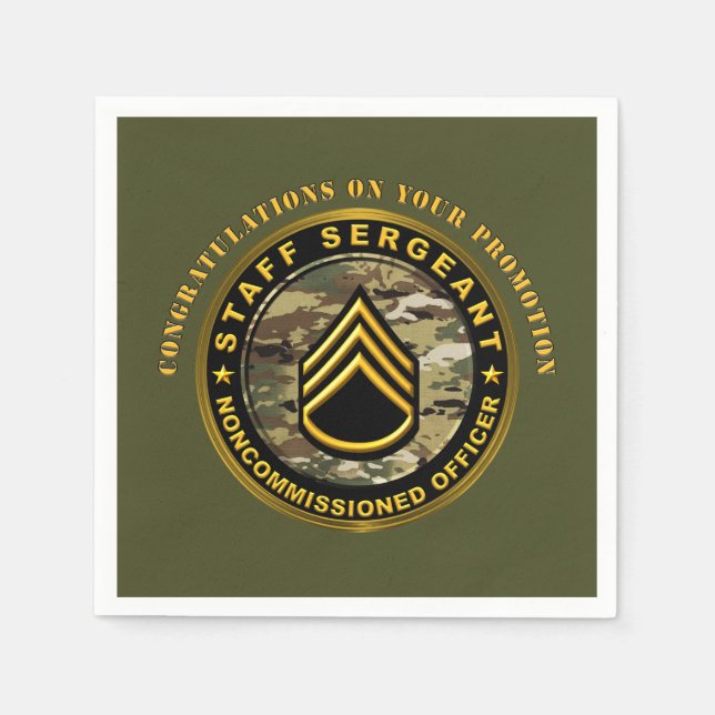 Staff Sergeant Promotion  SSG Napkin (Front)
