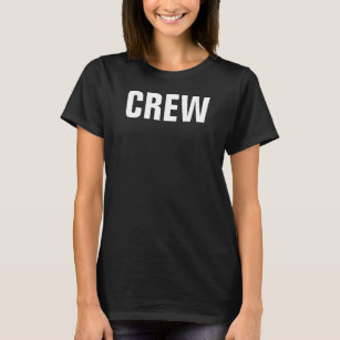 Staff Team Member Black White Template Womens Crew T-Shirt