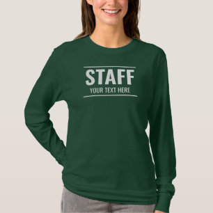 Staff Team Member Double Sided Print Womens T-Shirt