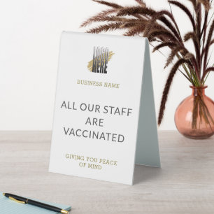 Staff Vaccinated Add Logo white Business Table