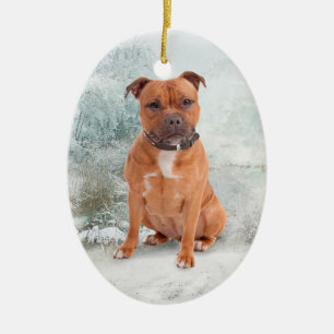 Staffie Christmas Ornament