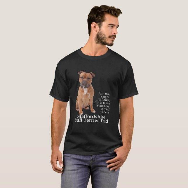 Staffie Dad T-Shirt (Front Full)