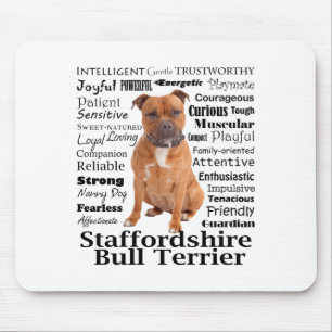 Staffie Traits T Shirt Mouse Pad
