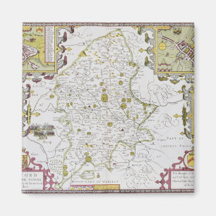 Stafford County and Town, engraved by Jodocus Magnet