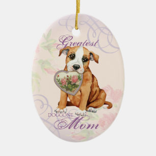 Stafford Heart Mum Ceramic Ornament