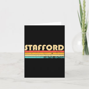 Stafford Surname Funny Retro Vintage 90s Birthday Card