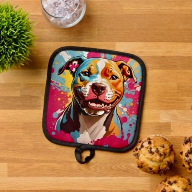 Staffordshire Birthday Fun Pot Holder (Pot Holder Full rubber protection cover no slip silicon hanging loop. 

)