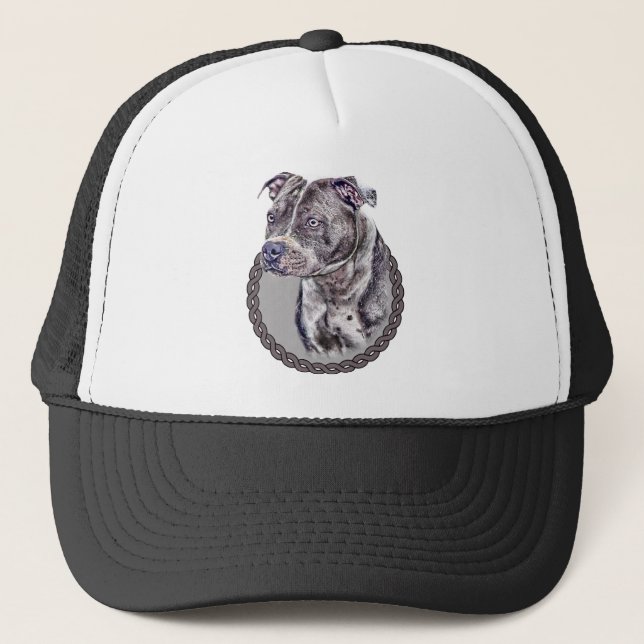 Staffordshire Bull Terrier 001 Trucker Hat (Front)