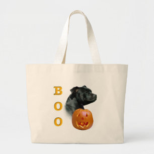 Staffordshire Bull Terrier Boo Large Tote Bag