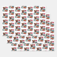 Staffordshire Bull Terrier Books Wrapping Paper