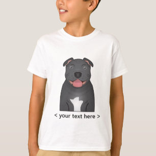 Staffordshire Bull Terrier Cartoon Personalised T-Shirt