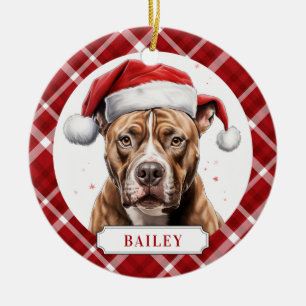 Staffordshire Bull Terrier Ceramic Circle Ornament