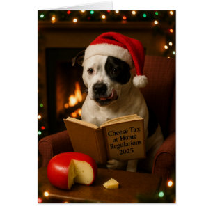 Staffordshire Bull Terrier Christmas card