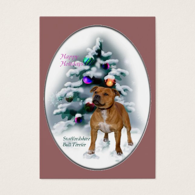 Staffordshire Bull Terrier Christmas Gifts (Front)