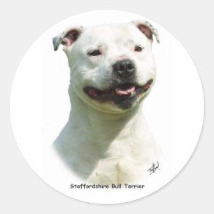 Staffordshire Bull Terrier Classic Round Sticker