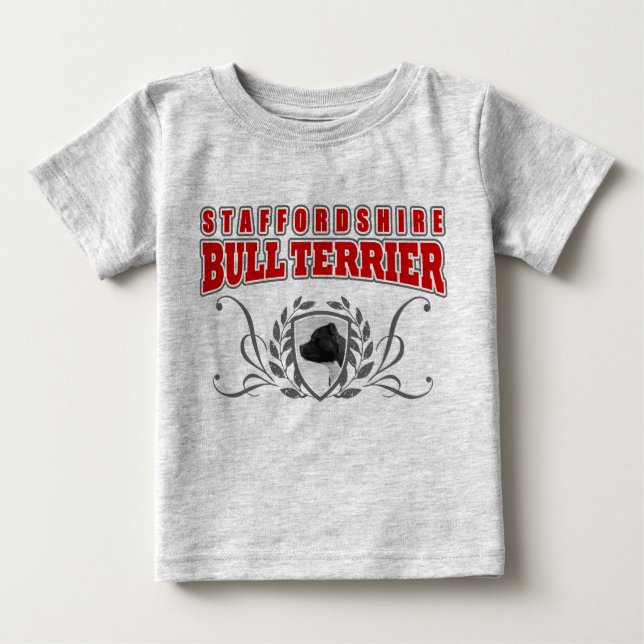 Staffordshire Bull Terrier COA red text Baby T-Shirt (Front)