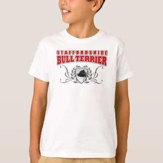 Staffordshire Bull Terrier COA red text T-Shirt