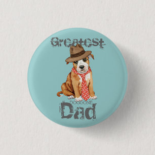 Staffordshire Bull Terrier Dad 3 Cm Round Badge